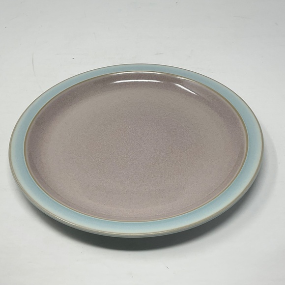 Denby Duets (retired) Stoneware Taupe & Blue Side Salad Luncheon Plate - Picture 2 of 4